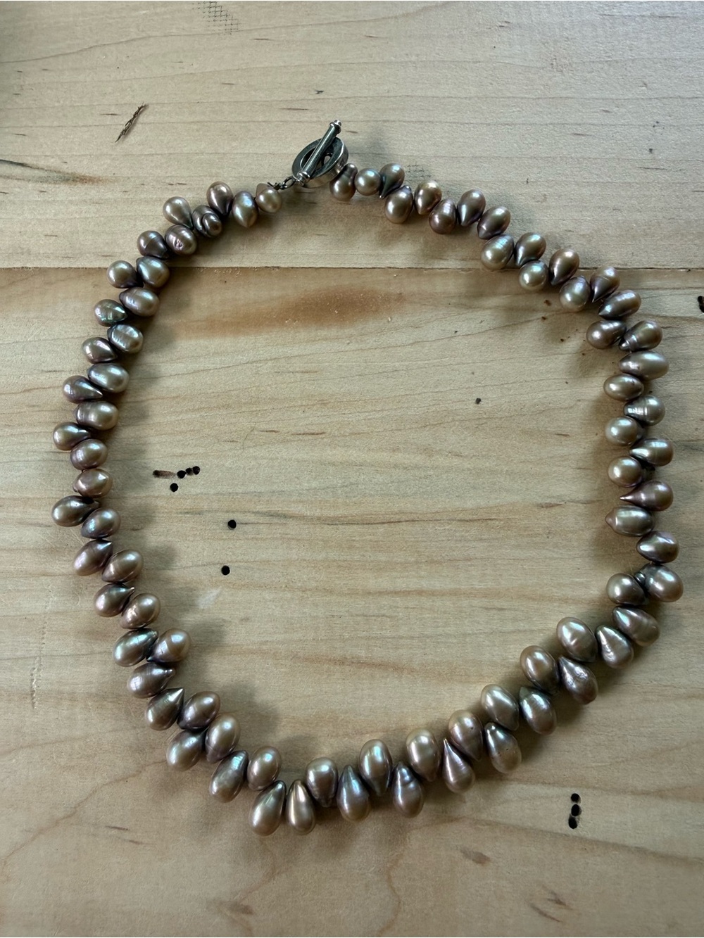 Pearl Necklace in Champagne - Women’s Jewelry